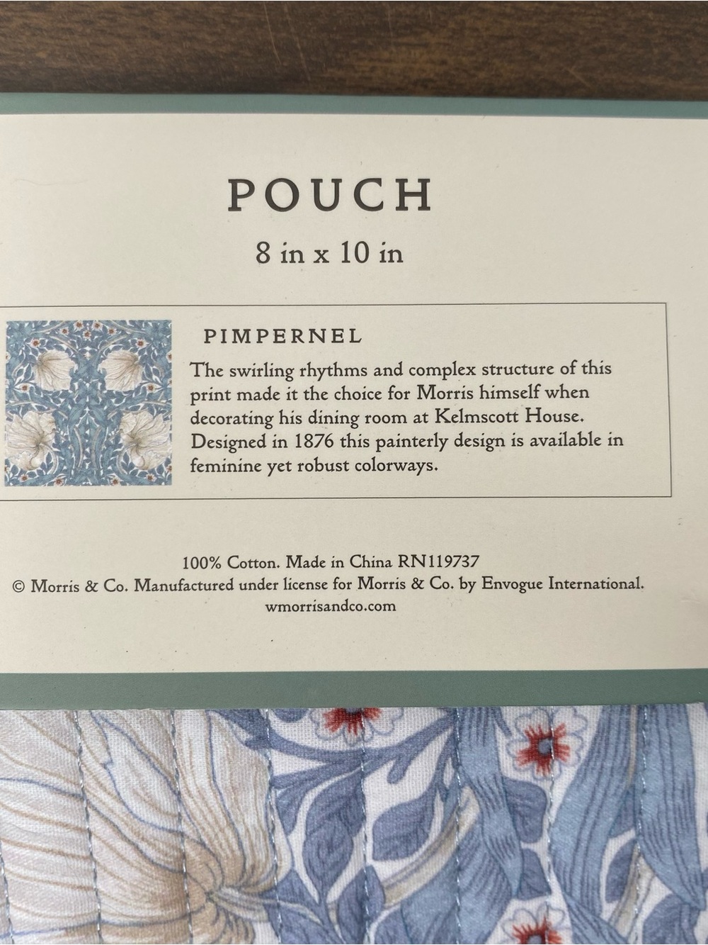 Morris & Co. Blue Floral Ruffle Cosmetic Pouch - Picture 4 of 8